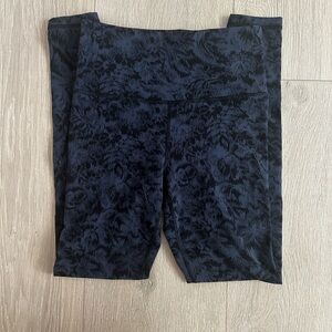 Athleta Navy Elation Textured Leggings